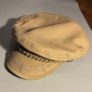 Epoch Tan Newsboy Cap with Gold Chain fedora. See pictures used